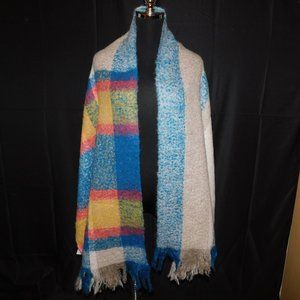 American Eagle Outfitters Mohair Wool Blend Large Scarf Wrap Winter Snow